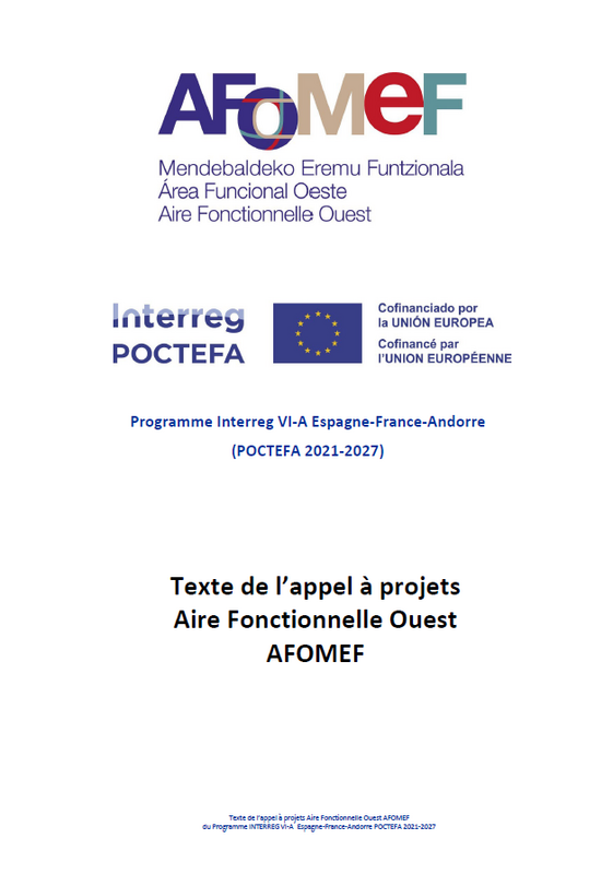 Publication de la résolution provisoire des projets admis dans l\'appel à projets AFOMEF POCTEFA.